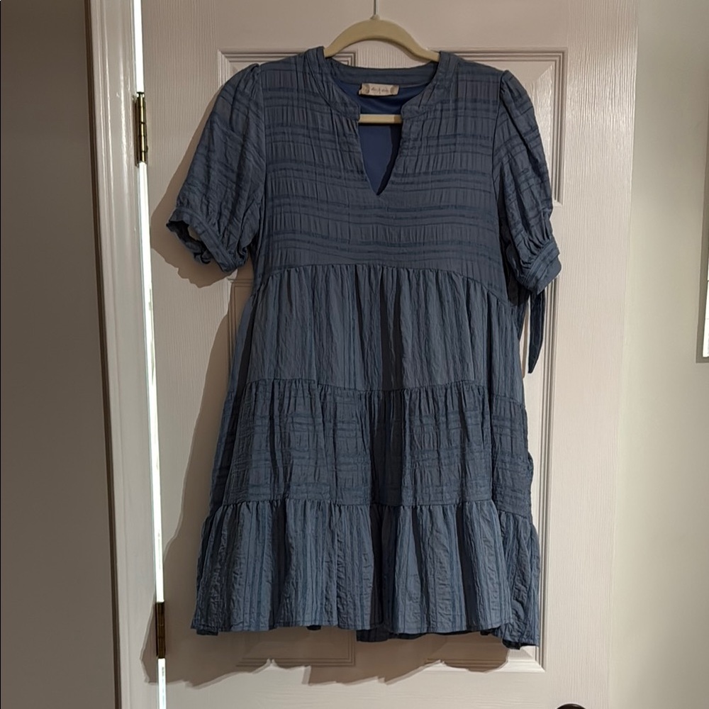 Altar'd State Slate Blue Mini Dress